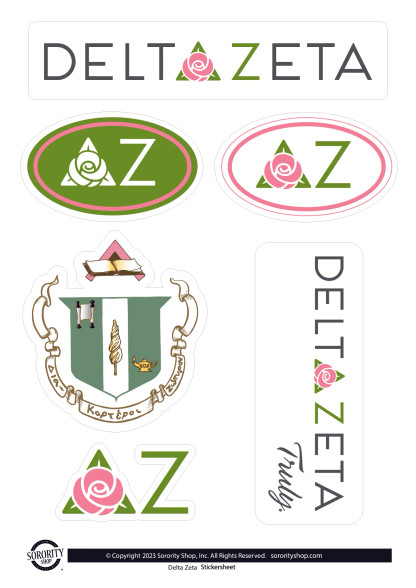 Delta Zeta Sorority Stickers- Brand Focus