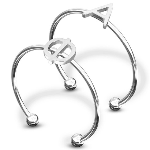 Alpha Phi Sorority Stacking Ring Set-Silver