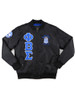 Phi Beta Sigma Fraternity Bomber Jacket- Black -Front