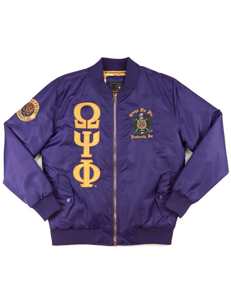 Omega Psi Phi Fraternity Bomber Jacket 