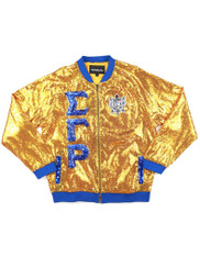 Sigma Gamma Rho Sorority Sequin Jacket- Gold