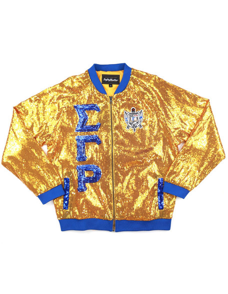 Sigma Gamma Rho Sorority Sequin Jacket- Gold