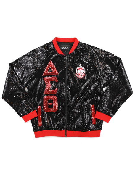 Delta Sigma Theta Sorority Sequin Jacket- Black