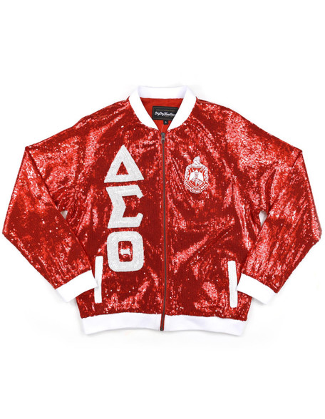 Delta Sigma Theta Sorority Sequin Jacket-Red