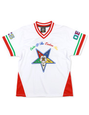 Order of the Eastern Star OES Football Jersey- White-Front