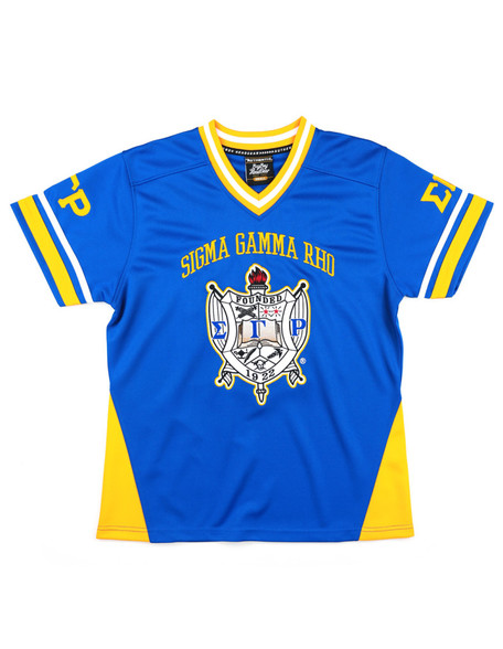 Sigma Gamma Rho Sorority Football Jersey-Blue-Front