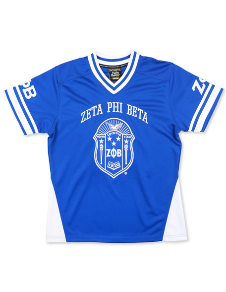 Zeta Phi Beta Sorority Football Jersey-Blue-Fro