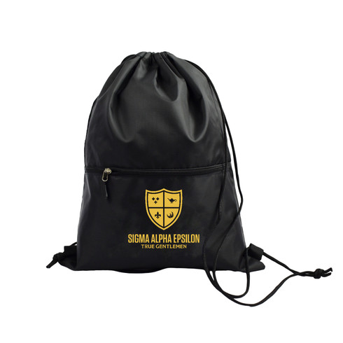 Sigma Alpha Epsilon SAE Fraternity Drawstring Backpack
