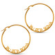 Tau Beta Sigma Sorority Hoop Earrings-Gold