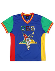 Order of the Eastern Star OES Football Jersey- Blue-Front