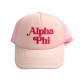 Alpha Phi Sorority Trucker-Style Baseball Hat 