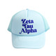 Zeta Tau Alpha ZTA Sorority Trucker-Style Baseball Hat 