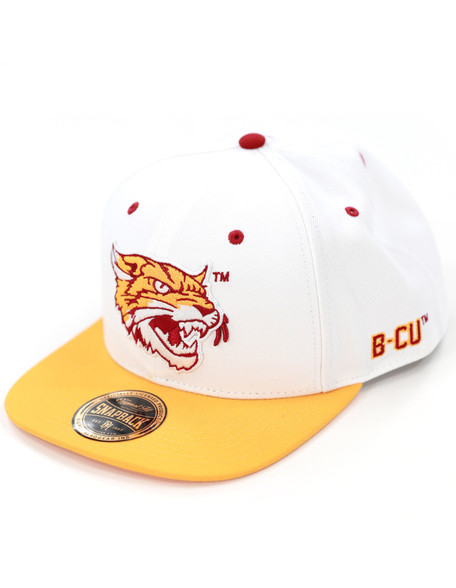 Bethune Cookman University Snapback Hat-White-Front