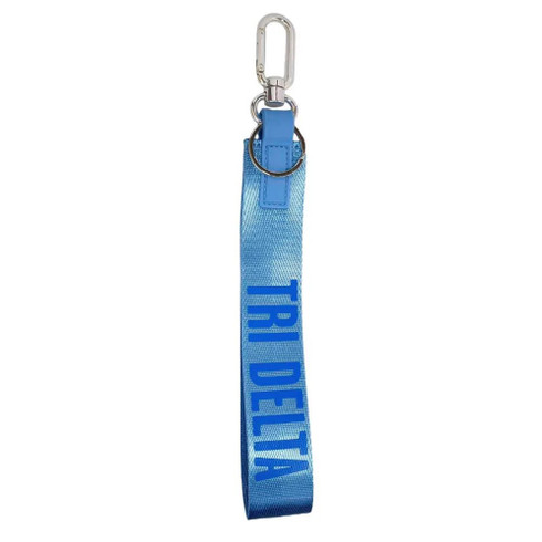Delta Delta Delta Tri-Delta Sorority Keychain- Hands-Free Wristlet Lanyard Style 