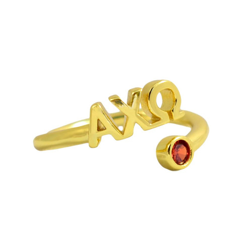 Alpha Chi Omega Sorority Wraparound Ring