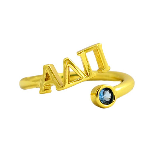 Alpha Delta Pi ADPI Sorority Wraparound Ring