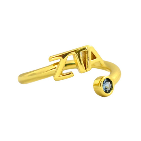 Zeta Tau Alpha ZTA Sorority Wraparound Ring