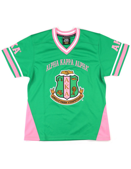 Alpha Kappa Alpha AKA Sorority Football Jersey-Green-Front