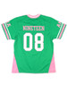 Alpha Kappa Alpha AKA Sorority Football Jersey-Green-Back
