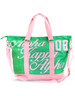 Alpha Kappa Alpha AKA Sorority Canvas Bag- Green/Pink