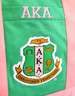 Alpha Kappa Alpha AKA Sorority Canvas Bag- Green/Pink