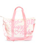 Alpha Kappa Alpha AKA  Sorority Canvas Bag- White/Pink
