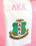 Alpha Kappa Alpha AKA  Sorority Canvas Bag- White/Pink