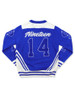 Phi Beta Sigma Fraternity Pull Over V-Neck Sweater- Crest-Blue/White-Back