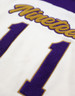 Omega Psi Phi Fraternity Pull Over V-Neck Sweater- Crest-White/Purple
