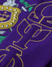 Omega Psi Phi Fraternity Pull Over V-Neck Sweater- Crest-Purple/Gold
