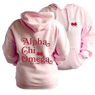 Alpha Chi Omega Sorority Hooded Sweatshirt- Cherries