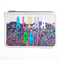 Alpha Phi Sorority Cosmetic Bag-Confetti 