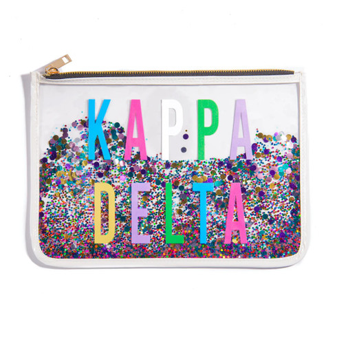 Kappa Delta Sorority Cosmetic Bag-Confetti 