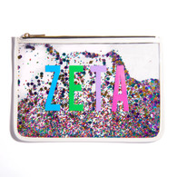 Zeta Tau Alpha ZTA Sorority Cosmetic Bag-Confetti 