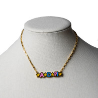 Alpha Delta Pi ADPI Sorority Gold Box Chain Necklace  