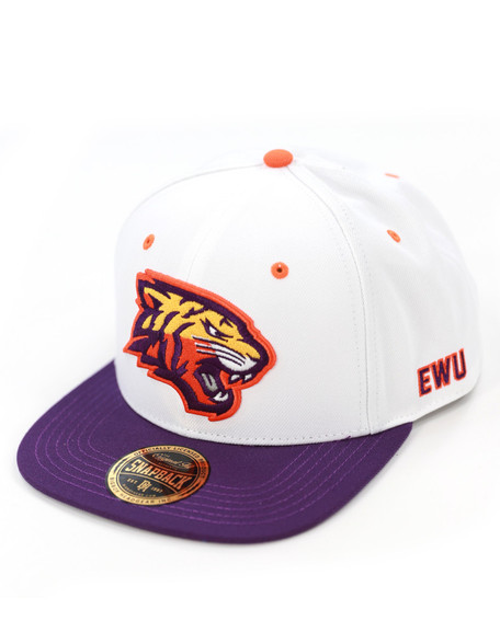 Edward Waters University Snapback Hat-White/Purple