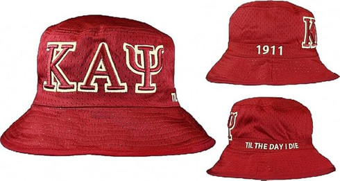 Kappa Alpha Psi Fraternity Embroidered Bucket Hat- Crimson/Cream