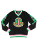 Alpha Kappa Alpha Sorority Pull Over V-Neck Sweater- Crest-Black/Pink -Front