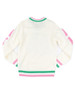 Alpha Kappa Alpha Sorority Pull Over V-Neck Sweater- Crest-White/Pink-Back