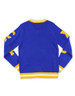 Sigma Gamma Rho Sorority Pull Over V-Neck Sweater- Crest-Blue/Yellow