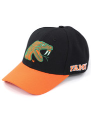 Florida A&M University FAMU Hat- Black-Mascot-Front