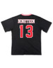 Delta Sigma Theta Sorority Oversized V-Neck Football Jersey Tee-Black/Red