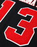 Delta Sigma Theta Sorority Oversized V-Neck Football Jersey Tee-Black/Red