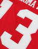 Delta Sigma Theta Sorority Oversized V-Neck Football Jersey Tee-Red/White