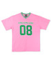 Alpha Kappa Alpha AKA Sorority Oversized V-Neck Football Jersey Tee-Pink/Green