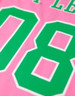 Alpha Kappa Alpha AKA Sorority Oversized V-Neck Football Jersey Tee-Pink/Green