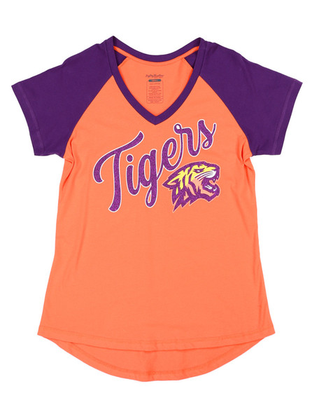 Edward Waters University EWU V-Neck-Purple/Orange