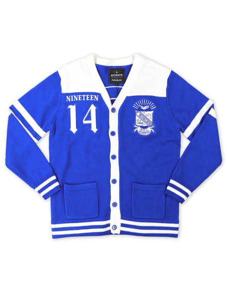 Phi Beta Sigma Fraternity Button Down Sweater-Front