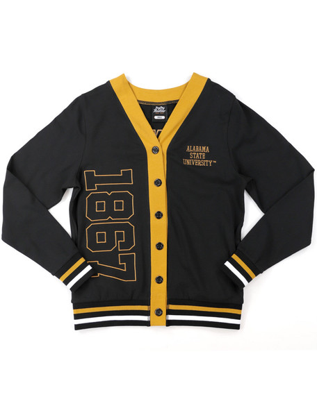 Alabama State University Cardigan-Women’s-Style 2-Front