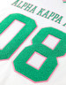 Alpha Kappa Alpha AKA Sorority Oversized V-Neck Football Jersey Tee-Ivory